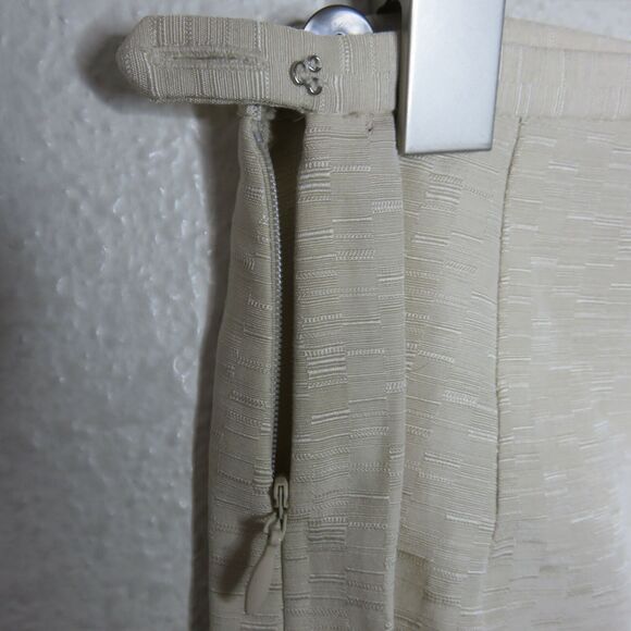 Y2K Silk Linen Blend Textured Patterned Wide Leg Pants - Women's Size 4 - Picture 4 of 7